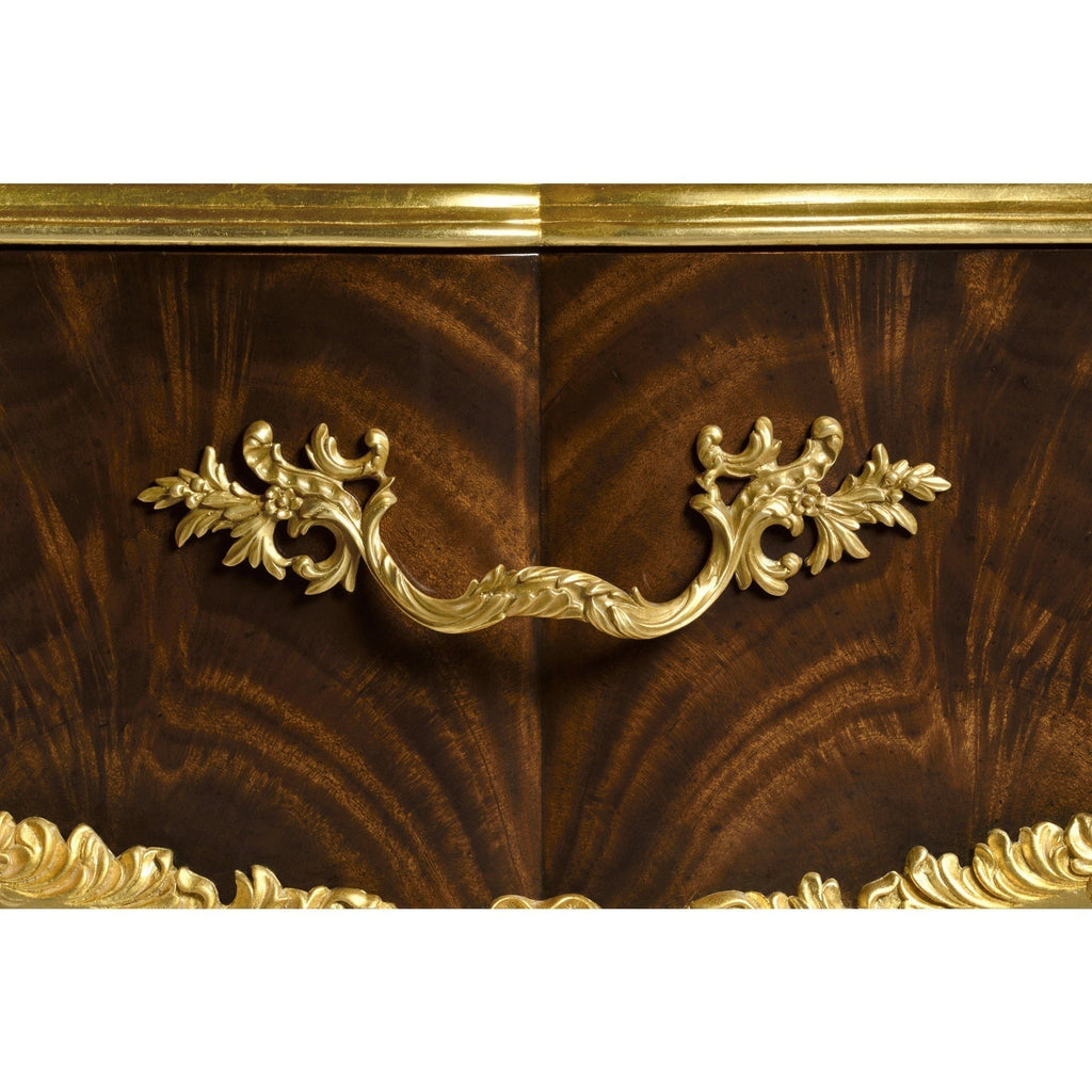 Jonathan Charles Mahogany & Gilded Nightstand (495504-BMA-GIL)