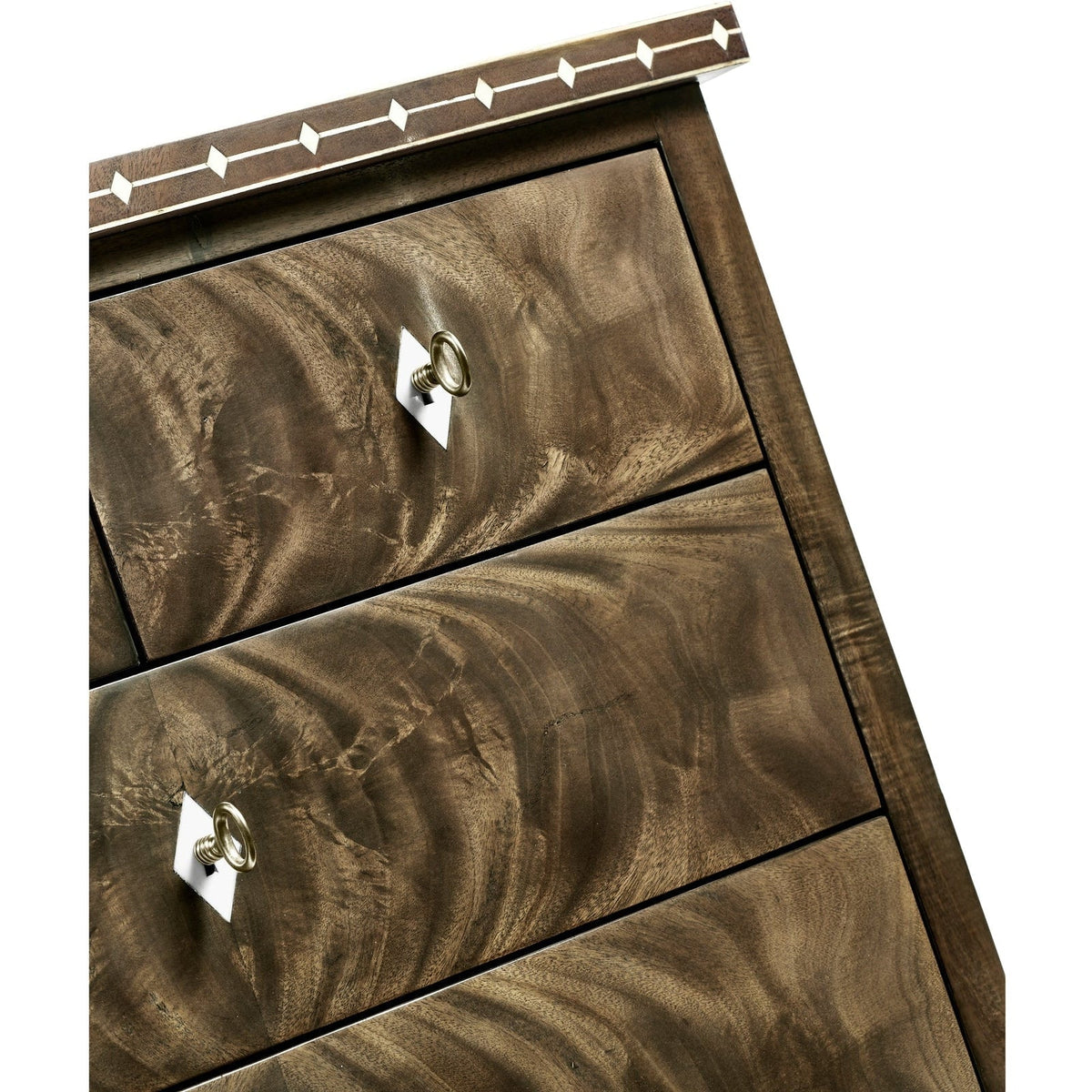 Jonathan Charles Buckingham Small Bleached Chest of Drawers with Bone Inlay (495832-MBL)
