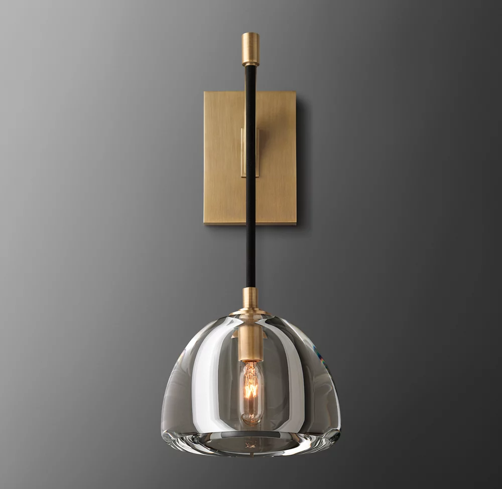 Hemisphers Brass Wall Sconce
