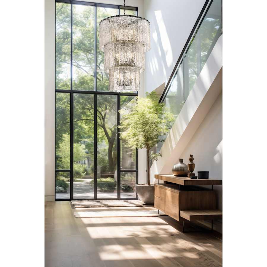 Z-Lite Glacier 12 Light 28" Wide Waterfall Chandelier