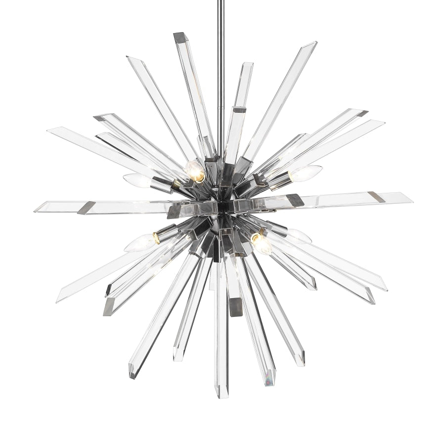 Z-Lite Burst 8 Light 33" Wide Crystal Globe Sputnik Chandelier