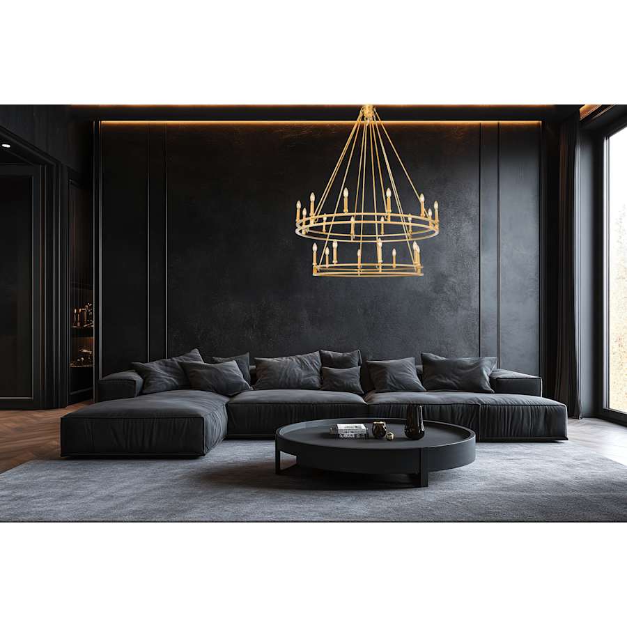 Z-Lite Dennison 20 Light 48" Wide Taper Candle Style Chandelier