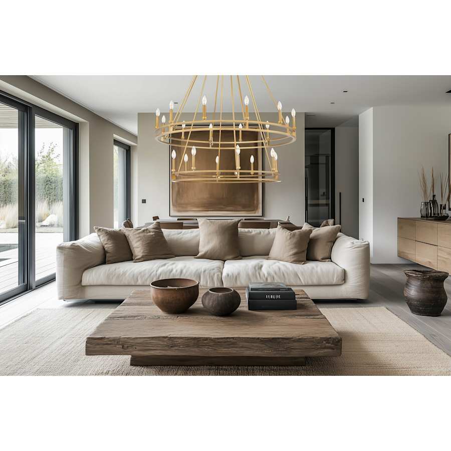 Z-Lite Dennison 20 Light 48" Wide Taper Candle Style Chandelier