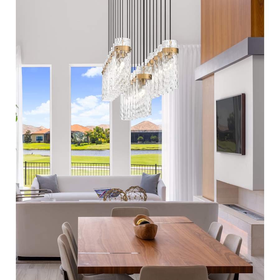 Z-Lite Fontaine 23 Light 55" Wide Linear Chandelier