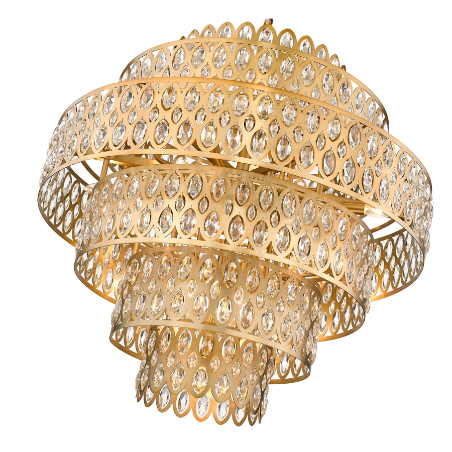 Z-Lite Dealey 17 Light 33" Wide Crystal Waterfall Chandelier
