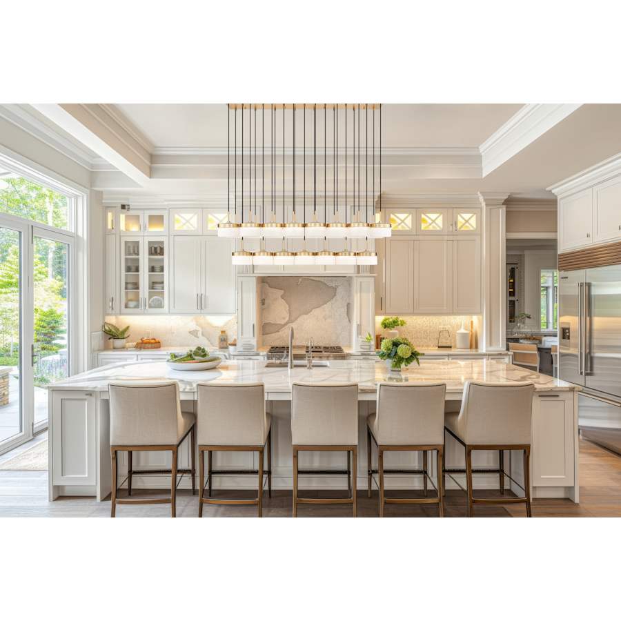 Z-Lite Renaud 59" Wide LED 23 Light Linear Pendant